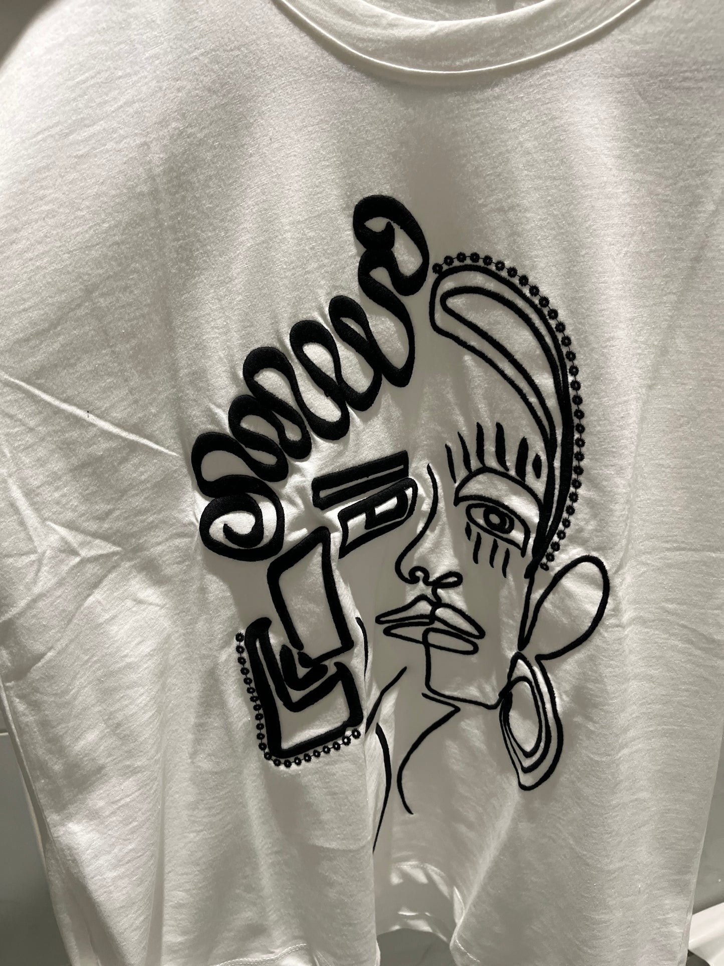 t-shirt avec imprimé visage