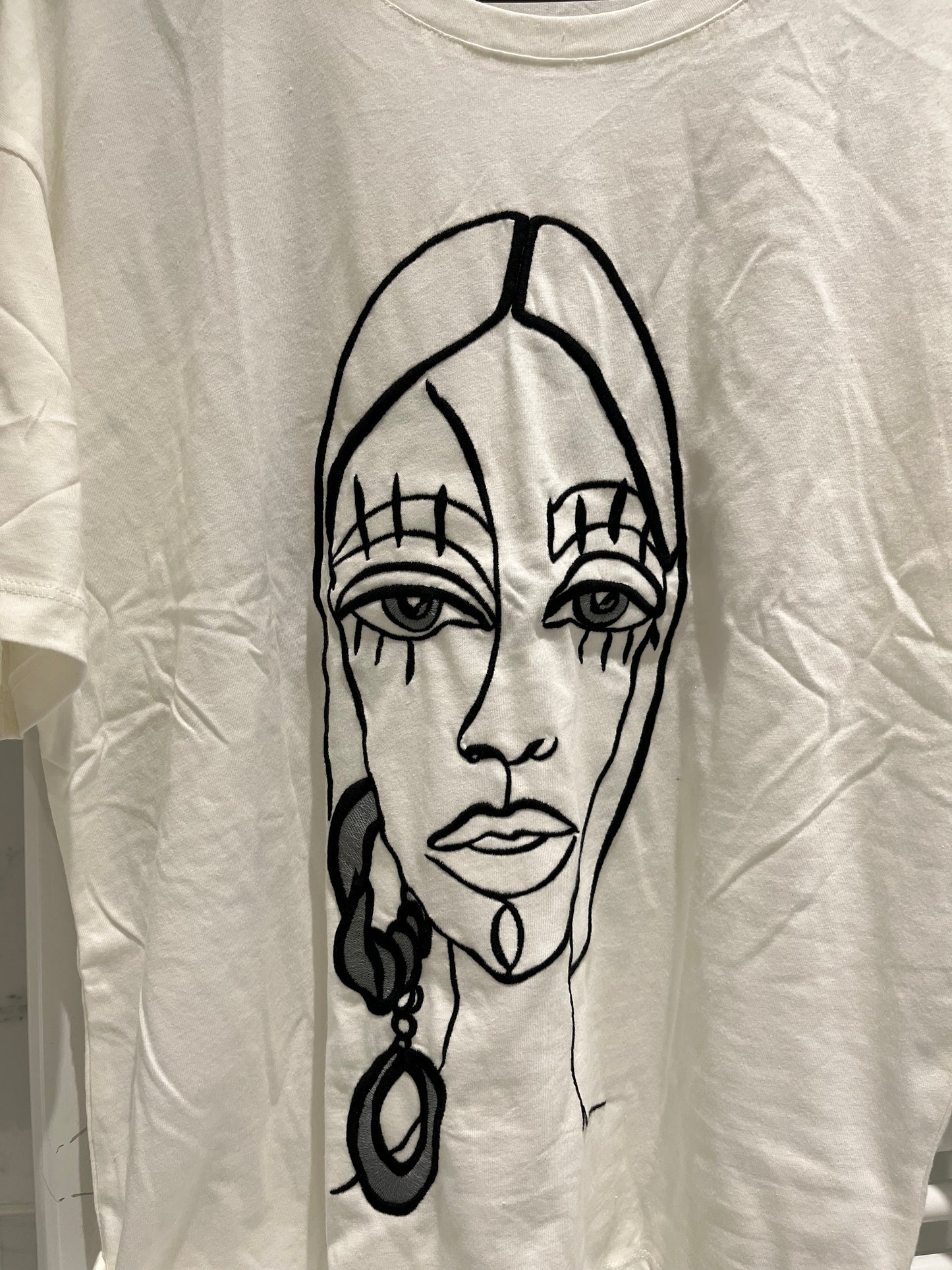 t-shirt avec imprimé visage