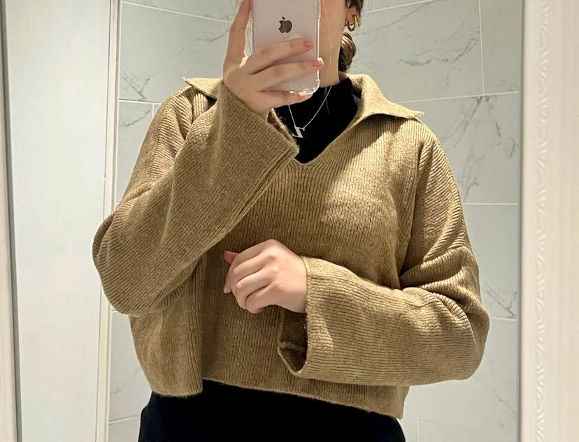 Pull décontracté manche chauve-souris